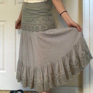 Free People Floral Maxi Skirt